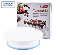 Hochwertiges Back zubehör Kuchen Dekorieren Zubehör Kit Weiß Kunststoff Dekorieren Plattenspieler Werkzeuge Rotierender Kuchen Dekorieren