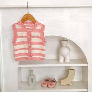 <span class=keywords><strong>Gilet</strong></span> en tricot pour bébé nouveau-né OEM ODM, été, garçons, 100% coton, tricot, pull pour bébé - Product Image 4