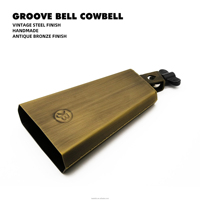 Beatello Tambour en bronze antique en gros, cloche à vache vintage, instrument de percussion musical fait à la main avec support de cloche à vache pour batterie