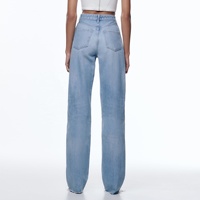 Jeans Boyfriend Droit sur Mesure en Denim Premium Taille Haute pour Femmes Fabriqués en Chine