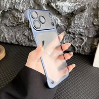 Étui de téléphone portable sans cadre mat ultra-mince de luxe pour iPhone 13 14 15 16 modifier dans 17 Pro Max étui de Transformation de Film d'objectif