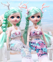 Poupée de mode sirène princesse Haoxuan à succès, thème musical, mini-jouet en plastique 15-30cm, cheveux personnalisables