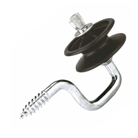 Zware paardenhek-schroef-in-isolator voor houten palen, 7mm draaibare katrol voor polyrope/polywire