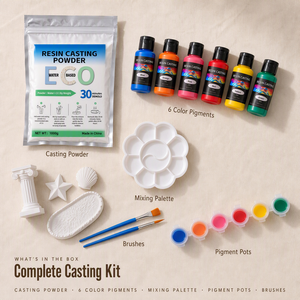 Kit de poudre de plâtre <span class=keywords><strong>à</strong></span> base d'eau <span class=keywords><strong>en</strong></span> vrac pour marque privée, OEM, ODM, avec palette de couleurs acryliques et pinceaux pour atelier d'artisanat - Product Image 4