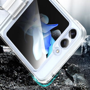 Funda protectora para teléfono con Finger Loop Hard PC Handheld Case con soporte para anillo para Samsung <span class=keywords><strong>Z</strong></span> <span class=keywords><strong>Flip</strong></span> 5 4 <span class=keywords><strong>3</strong></span> - Product Image 3
