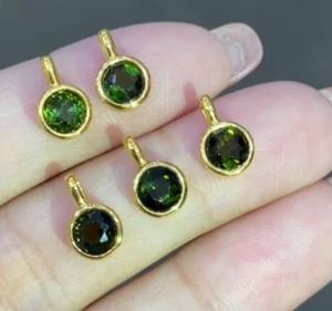 Xinfly Cute Jewelry 18K Real Gold and Natural Fanta Stone <b>Opal</b> Green Tourmaline <b>Pendant</b> for Ladies Women - Product Image 5