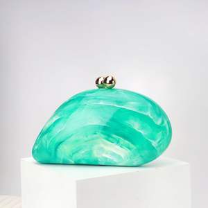 Borsa a Tracolla alla Moda con Guscio in Acrilico Effetto Marmo a Forma di Uovo Borsa da Sera a Scatola per <span class=keywords><strong>Donna</strong></span> Nuova <span class=keywords><strong>Pochette</strong></span> da <span class=keywords><strong>Donna</strong></span> - Product Image 3
