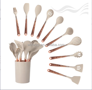 11 pz Set utensili da <span class=keywords><strong>cucina</strong></span> <span class=keywords><strong>in</strong></span> venature di legno <span class=keywords><strong>per</strong></span> uso alimentare <span class=keywords><strong>in</strong></span> <span class=keywords><strong>Silicone</strong></span> <span class=keywords><strong>spatola</strong></span> <span class=keywords><strong>per</strong></span> cottura ordine minimo 10 pz - Product Image 1