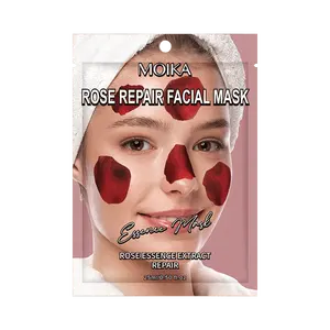 MOIKA Rose Petals Fcial Mask Sheet Collagen Crystal Firming Rose Petal Face Mask Whitening Repair Nourishing Mask