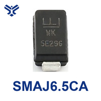 Diode TVS bidirectionnelle SM AJ6.5CA 400W 6.5V 35.7A 11.2V à fixation par pince SM A DO-214AC Montage en surface Protection ESD Conforme RoHS Sans halogène
