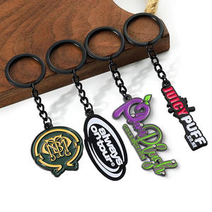 Haga su propio logotipo Llavero de aleación de zinc Llavero esmaltado Llaveros de metal personalizados Llavero grabado con logotipo de letra personalizada - Product Image 3