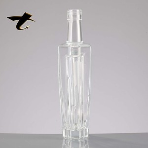 750Ml Square Glass Tequila Bottle Drop Shape Screen Print Pe Liner <strong>Non</strong> Refill Premium Thick Glass Factory Direct Sale - Product Image 5