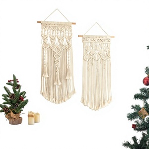 Tapiz de Macramé Hecho a Mano, Ecológico, de Cuerda de Algodón, Estilo Boho, para Decoración del Hogar, Dormitorio, Sala de Estar, Regalo de Cumpleaños - Product Image 3