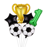 Vente flash : Ensemble de décoration de fête de football numérique vert de 32 pouces, kit de ballons en feuille pour l'anniversaire des garçons, Coupe du monde de football, adolescent