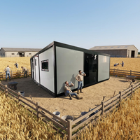 Grande Maison Préfabriquée Pliable 20 pieds Maisons Extensibles Personnalisées Maisons Modernes de Luxe Prêtes à Habiter