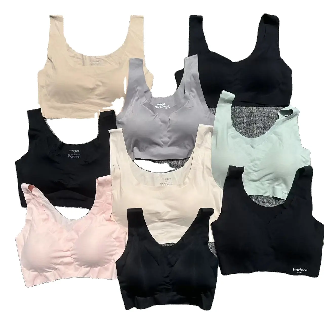 Bán buôn phụ nữ thoải mái phụ nữ Hàn Quốc phong cách Ice Silk Bra Yoga liền mạch brassiere vô hình liền mạch vest đồ lót Panama