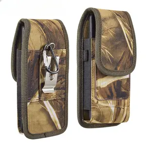Universal Vertical horizontal Nylon Waist Bag Belt Clip Pouch Mobile Phone Case with Dual Card Slots for S M L XL Phone Case Bag