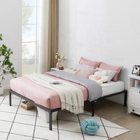 Meilleur vente en gros nouveau design de lit durable de bonne qualité plate-forme d'installation facile double à base de lit tubulaire en acier pour la maison/hôtel/bureau