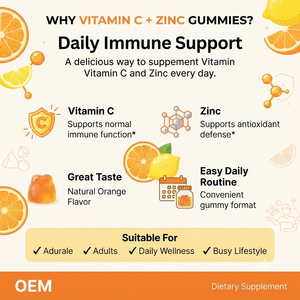 Gummies OEM ODM Vitamine C 180mg et Complexe de Zinc, 60 unités, Vente Directe Usine, Marque Privée - Product Image 4