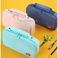 Tas Pena Spidol Kanvas Besar, Tempat Penyimpanan Pensil Kapasitas Besar, Kotak Organizer