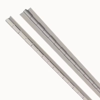 Charnière de piano en acier inoxydable de 1,8 m de long, non perforée, robuste, pour grand coffre en bois lourd, polissage continu, usage intensif