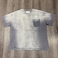 T-shirt personnalisé délavé à l'acide 300 g/m² – T-shirt vintage de haute qualité pour homme – T-shirts de créateur pour hommes