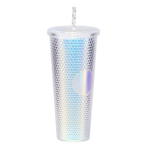Pajitas de Plástico de Doble Capa con Degradado de Color, Creativas y Modernas para el Verano, Personalizadas de Fábrica, Venta al Por Mayor, Ecológicas - Product Image 5