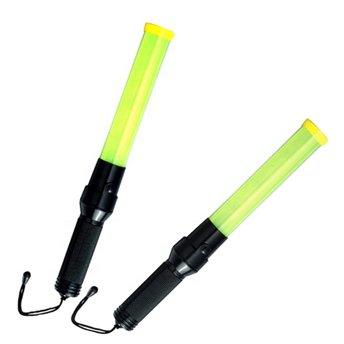 Желтый, 41 см, офицер безопасности, направляющая для парковки, указатель движения, сигнальные палочки, ручные пластиковые светодиодные предупреждающие дубинки