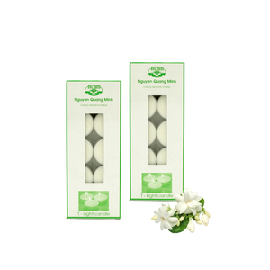 Wholesale Set of 10 Basic <b>Unscented</b> Tealight <b>Candles</b> Custom Palm Wax Home Decoration Lighting Fast Delivery Vietnam for New Year - Product Image 3