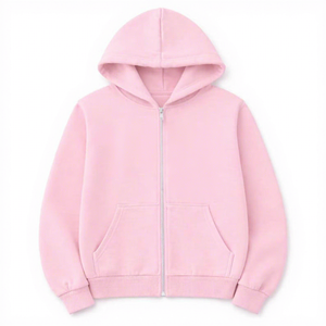 Ensemble de survêtement rose à capuche pour femme, couleur unie, manches longues, fermeture éclair sur le devant, sweat-shirt décontracté et pantalon, tenue d'automne - Product Image 3