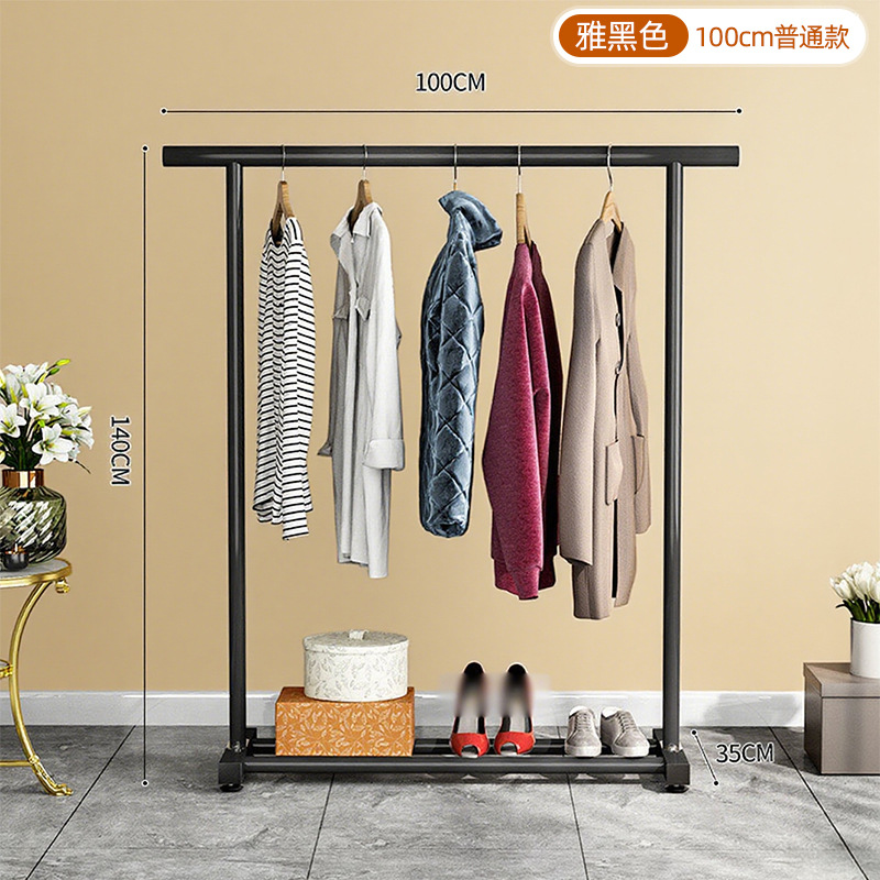 ท่อขนาด 19 มม. แกนเดี่ยว ชั้นเดียว รุ่นแผ่นรองเท้า 100 ซม. - สีดำ