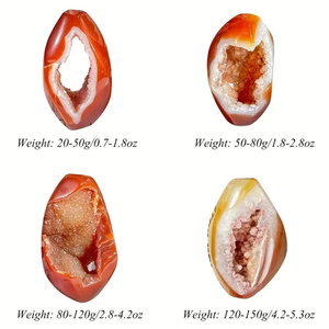 Tinh thần hang động tinh thể thủ công mỹ nghệ trứng hình tự nhiên màu đỏ Carnelian geode cụm Đối với trang trí nội thất, đồ trang sức làm & phụ kiện - Product Image 4