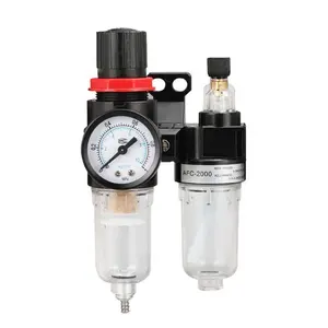 Pneumatic combination air source treatment F.R.L units,air compressor oil water separator filter regulator lubricator trap