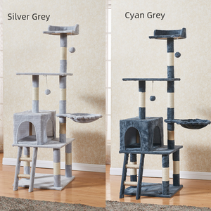 Romanzo giocattolo a cinque fasi con torre <span class=keywords><strong>per</strong></span> <span class=keywords><strong>gatti</strong></span> in Sisal ricoperto di graffio <span class=keywords><strong>colonna</strong></span> da arrampicata in fibra naturale economica gattino attività gatto albero - Product Image 4