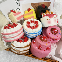 Lot de jouets Squishies Kawaii Jumbo à remontée lente en PU souple, modèles Hamburger, Popcorn, Gâteau, Crème glacée, Donut, anti-stress à presser pour filles