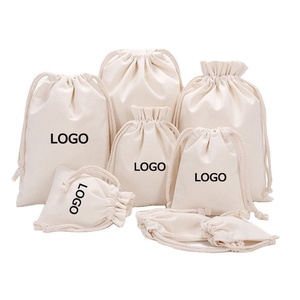 Wholesale Reusable Eco-Friendly Durable <b>Small</b> Custom Promotional Cotton <b>Drawstring</b> Packaging Gift Pouch <b>Bags</b> - Product Image 1