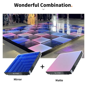 Panneaux modulaires à installation rapide, revêtement mat, aimantés, commande DMX par PC, plancher de danse LED pour mariage, fête, scène, boîte de nuit - Product Image 4
