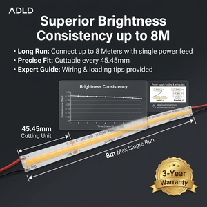 Bande LED flexible COB 528 LED/m résistante aux hautes températures 24V IP68 étanche pour projet de sauna et hammam - Product Image 4