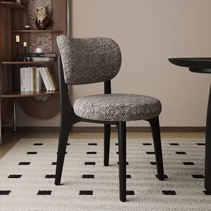 Silla de Comedor Moderna y Portátil, Acolchada con Lino, con Patas de Madera Maciza Resistentes, para Cocina, Comedor y Cafeterías - Product Image 3