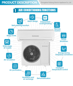 Aire Acondicionado Ruikang de 24000 BTU, Suministro Directo de Fábrica, Refrigeración y Calefacción para Mercados Africanos, Compresor de Alta Eficiencia - Product Image 5