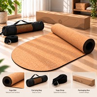 Tapis de yoga personnalisé Sansd en liège et TPE, écologique, avec logo et couleur personnalisés, pour Pilates et fitness, vente en gros, directement de l'usine