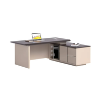 Grand bureau de direction de luxe avec tiroir Mobilier en bois durable et au design moderne pour gestionnaire d'immeuble de bureaux