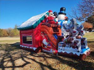 บ้าน<span class=keywords><strong>เด้ง</strong></span>เป่าลม PVC แบบเด้งคอมโบพร้อมสไลด์สำหรับวันหยุดคริสต์มาสดีไซน์ยอดนิยม - Product Image 4