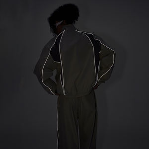 QUICKSHOW <span class=keywords><strong>Giacca</strong></span> Streetwear Riflettente da <span class=keywords><strong>Uomo</strong></span> con Zip da Moto e Sport a Strisce Laterali in Nylon - Product Image 2