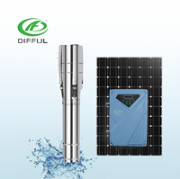 Pompe à eau solaire 5 hp Pompe solaire hybride ca/cc Grand débit de pompe à eau solaire