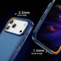 Coque antichoc double couche renforcée pour iPhone 16 17 18 Pro Max, avec coins surélevés, protection quotidienne anti-chute et anti-casse