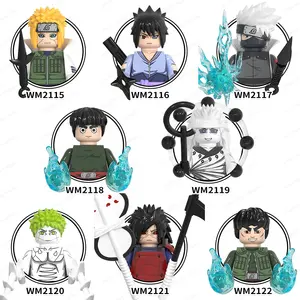 New Coming WM Blocks Japanese Anime Namikaze Minato Uchiha Sasuke Hatake Kakashi Rock Le Building Blocks Kids Toys WM6109