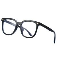 QUEJOEY Nuevas gafas cuadradas negras vintage para hombres y mujeres, gafas ópticas con bloqueo de luz azul, listas para prescripción médica, transparentes
