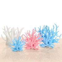 Décoration créative en PVC pour petit aquarium, motif dessin animé mignon, lune flottante, chat, chien, paysage en plastique pour animaux de compagnie