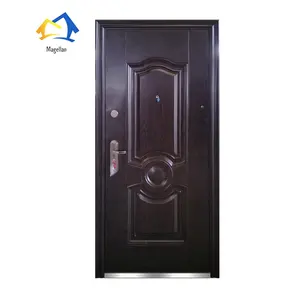 Keamanan eksterior pintu baja rumah pintu depan desain terbaru pemasok Tiongkok harga rendah Model pintu impor besi